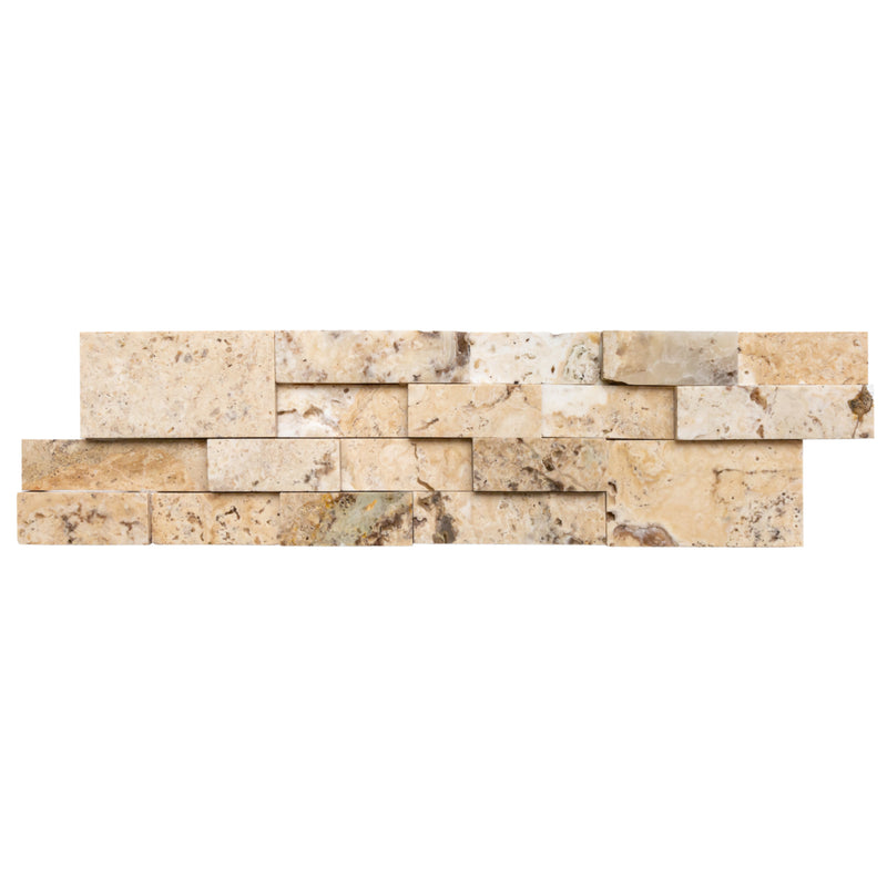 Philadelphia Honed Travertine 3D Ledger Panel 6"x24" – Full Truckload