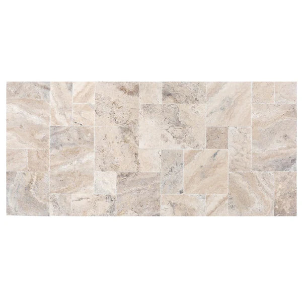 Travertine Tile Philadelphia Antique French Pattern Set Beige