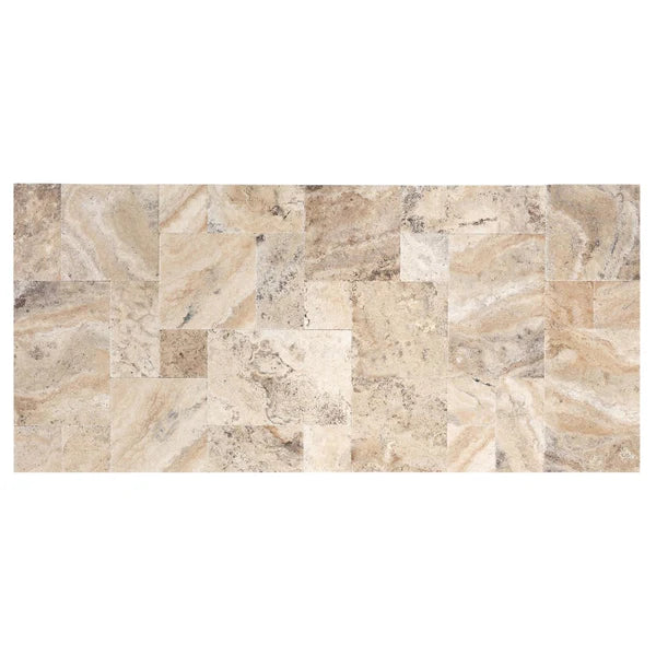 Philadelphia Antique French Pattern Set Travertine Tile