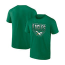 Philadelphia Eagles Throwback V-Logo Kelly Green T-Shirt by Dynasty Sports & Framing