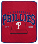 Philadelphia Phillies 50" x 60" Vintage Arch Block Blanket by Dynasty Sports & Framing