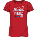 Philadelphia Phillies Women's Cotton Wordmark T-Shirt by Dynasty Sports & Framing
