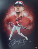 Dylan Cozens Blackout Collage Autographed Philadelphia Phillies 16" x 20" Baseball Photo by Dynasty Sports & Framing