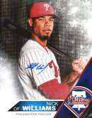 Nick Williams Line-Up Profile Autographed Philadelphia Phillies 16" x 20" Baseball Photo by Dynasty Sports & Framing
