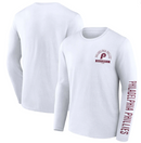 Philadelphia Phillies Long Sleeve Press Box Throwback Shirt by Dynasty Sports & Framing