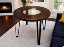 Whiskey & Wine Barrel Steel-Leg Table Set — 4 Chairs, Modern Build