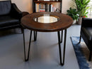 Whiskey & Wine Barrel Steel-Leg Table Set — 4 Chairs, Modern Build