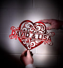 Heart Swirl Couple Monogram