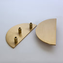 Demi Lune, Solid Brass Half Moon Door Handles