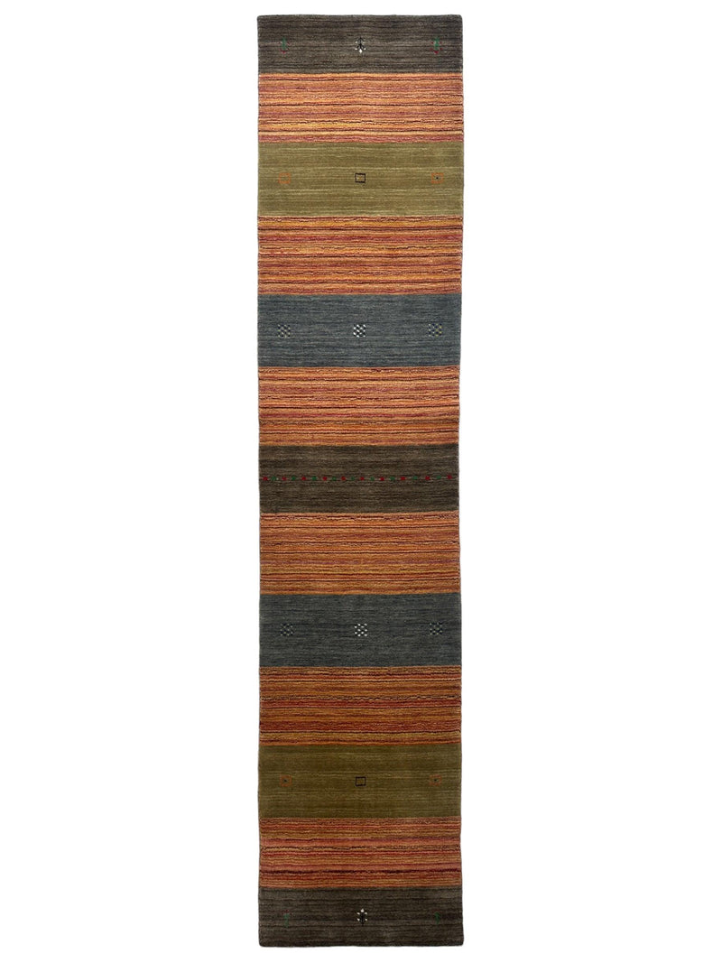 Hand-loomed Indo-Gabbeh Runner Rug 2’7” x 11’4”