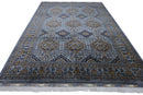 Hand-Knotted Zerkhaki Afghan Wool Area Rug – 6'11" x 10'3" | Elegant Grey-Toned Design