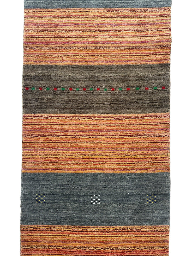 Hand-loomed Indo-Gabbeh Runner Rug 2’7” x 11’4”