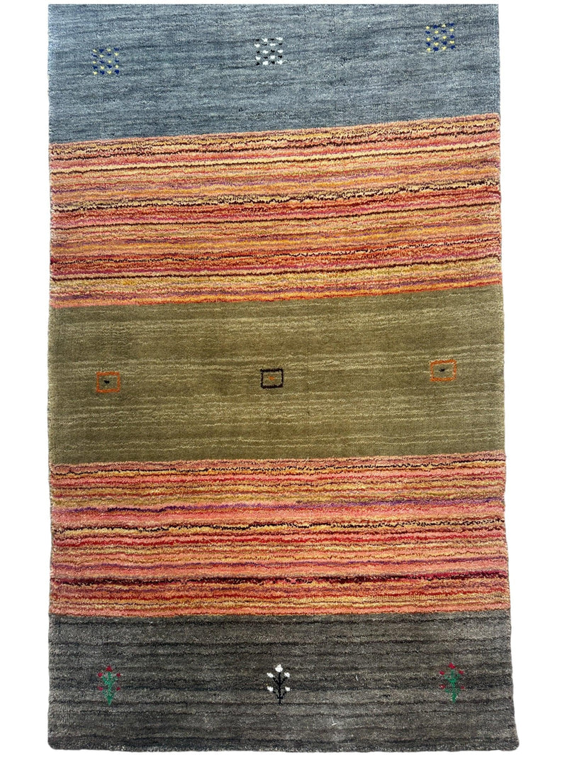 Hand-loomed Indo-Gabbeh Runner Rug 2’7” x 11’4”