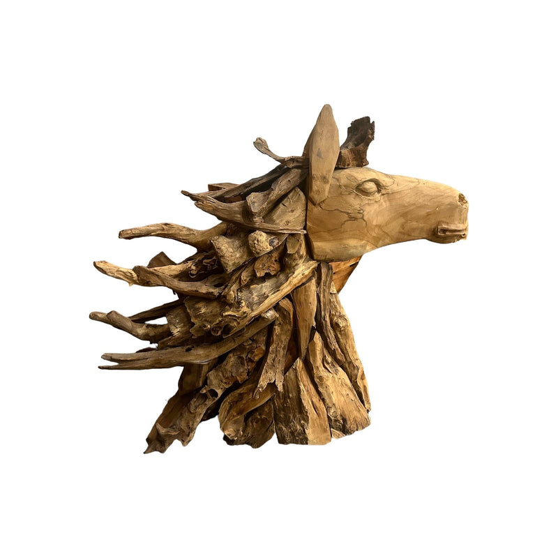 Hand Carved Teak Horse Head