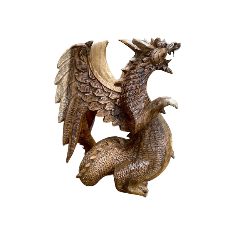 Teak Hand Carved Dragon