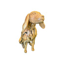 Hand-carved Teak Dog (Sitting)