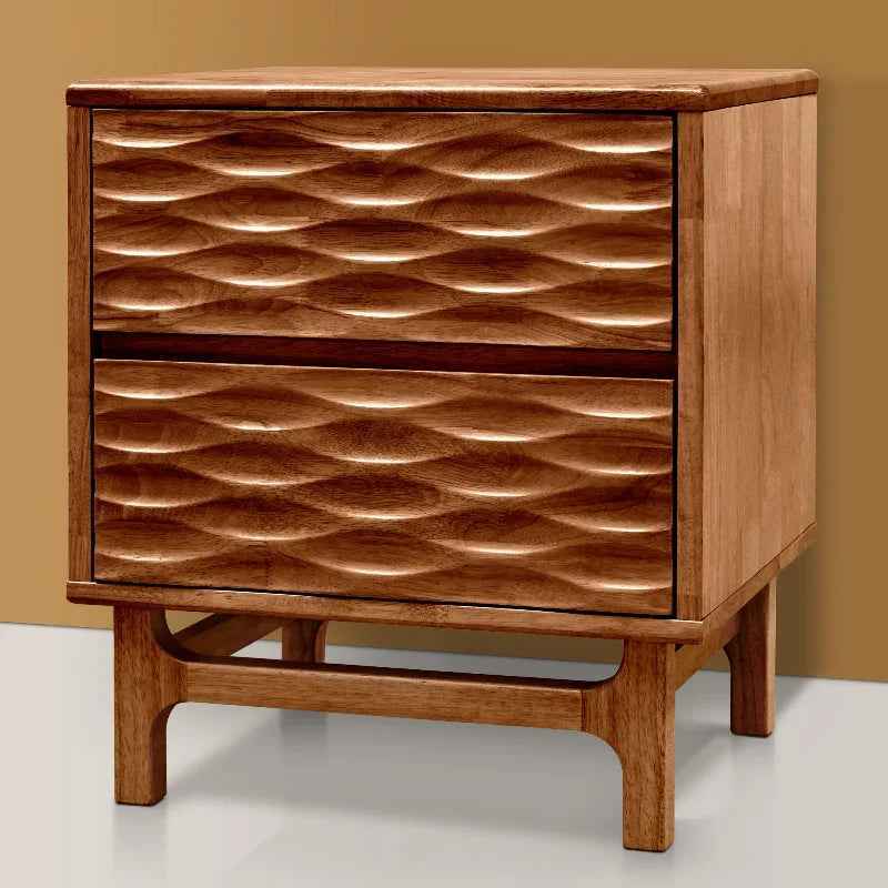 Acacia Elara Nightstand with 2 Drawers - Stylish Storage Solution