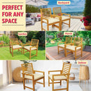 Tranquillo Solara Acacia Wood Outdoor Chairs Set of 2 with Cushions for Stylish Outdoor Seating