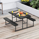 Picnic Table Bench Set for 2-4 People Outdoor Rectangular Camping Dining Table by LJGDeals