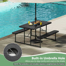 Picnic Table Bench Set for 2-4 People Outdoor Rectangular Camping Dining Table by LJGDeals