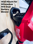 Wall Mount Kit for Milwaukee M18 FUEL Dual Battery Leaf Blower (2824-20)