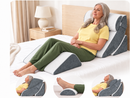 LX5 4-Piece Support for Shoulder & Upper Body Rest, Orthopedic Bed Wedge Pillow Set, Arctic Navy