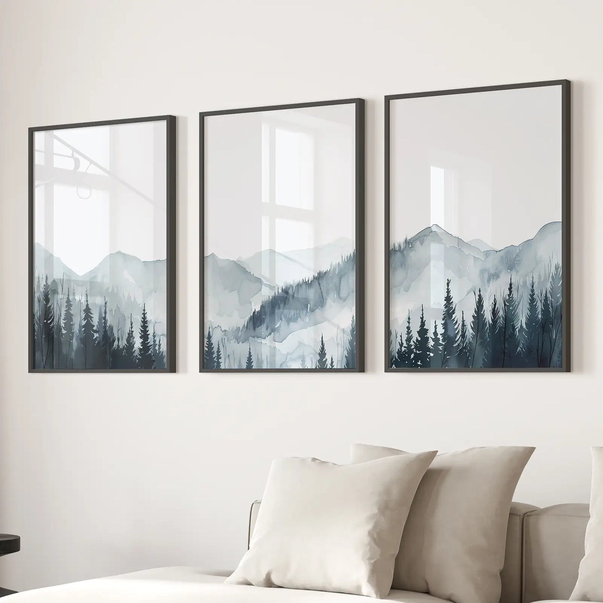 Watercolor Mountain Landscape Wall Art Posters, photo 2 of 10