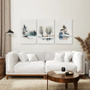 Winter Nature Set of 3 Wall Art Pine Forest Decor by Wall Art Set