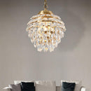Pine Cone Crystal Pendant Light