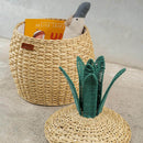 Pineapple Rattan Storage Basket Natural - Medium by MOMIJI US LLC