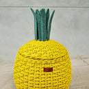 Pineapple Rattan Storage Basket Yellow - Medium by MOMIJI US LLC