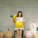 Pineapple Rattan Storage Basket Yellow - Medium by MOMIJI US LLC