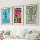 Colorful Trendy Groovy Wall Art. Poster Set Decor by Wall Art Set