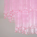 Pink Glass Tubes Murano Ceiling Lamp