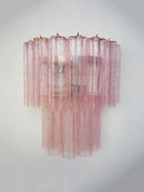 Star Shaped Murano Pink Glass Wall Lamp