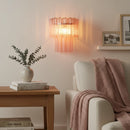 Star Shaped Murano Pink Glass Wall Lamp