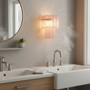 Star Shaped Murano Pink Glass Wall Lamp