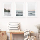 Pink Ocean Sunset Wall Art. Rock, Waves by Wall Art Set