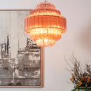 Pink Palermo Round Chandelier