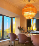 Pink Palermo Round Chandelier