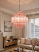 Pink Palermo Round Chandelier