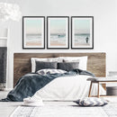 Ocean Beach Surf Prints. Turquoise and Pink Tones Wall Art by Wall Art Set