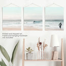 Ocean Beach Surf Prints. Turquoise and Pink Tones Wall Art by Wall Art Set