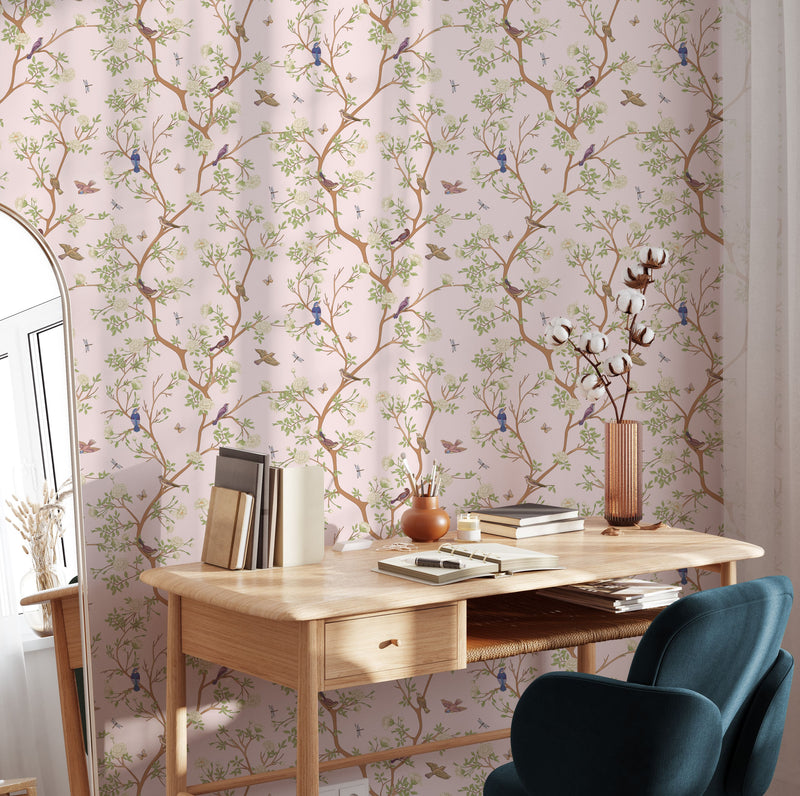 Chinoiserie Blossom Tree Wallpaper