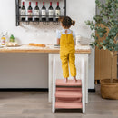 3-Step Stool with Safety Handles and Non-slip Pedals for Toddlers