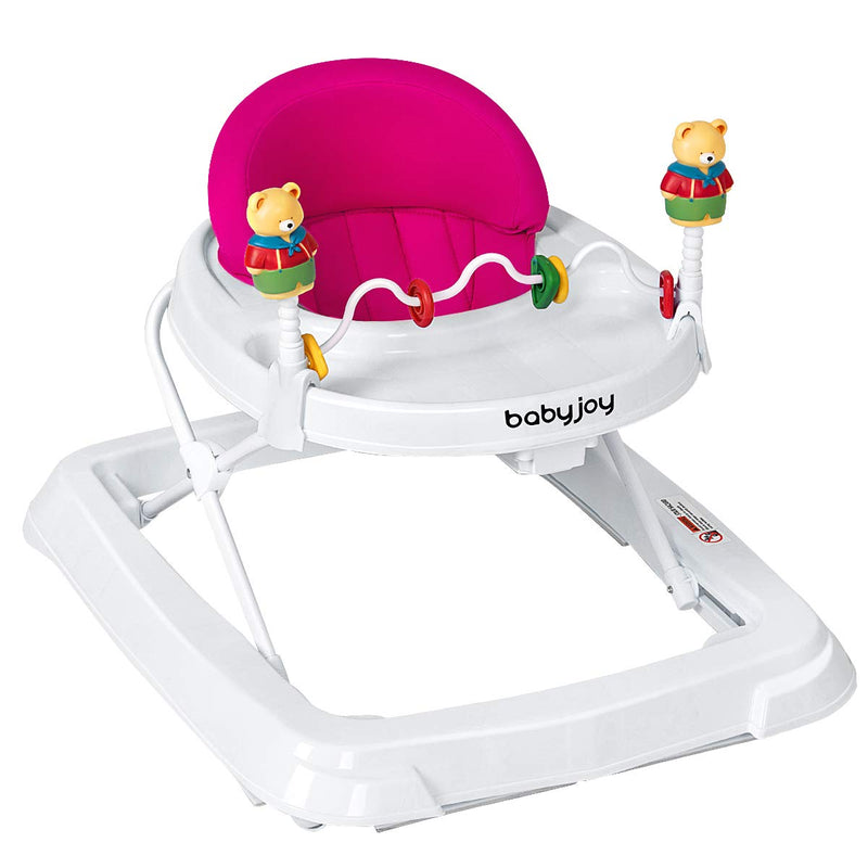 Adjustable Height Removable Folding Portable Baby Walker-Pink, photo 2 of 8