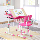 Height Adjustable Kids Study Desk and Chair Set