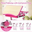 Height Adjustable Kids Study Desk and Chair Set