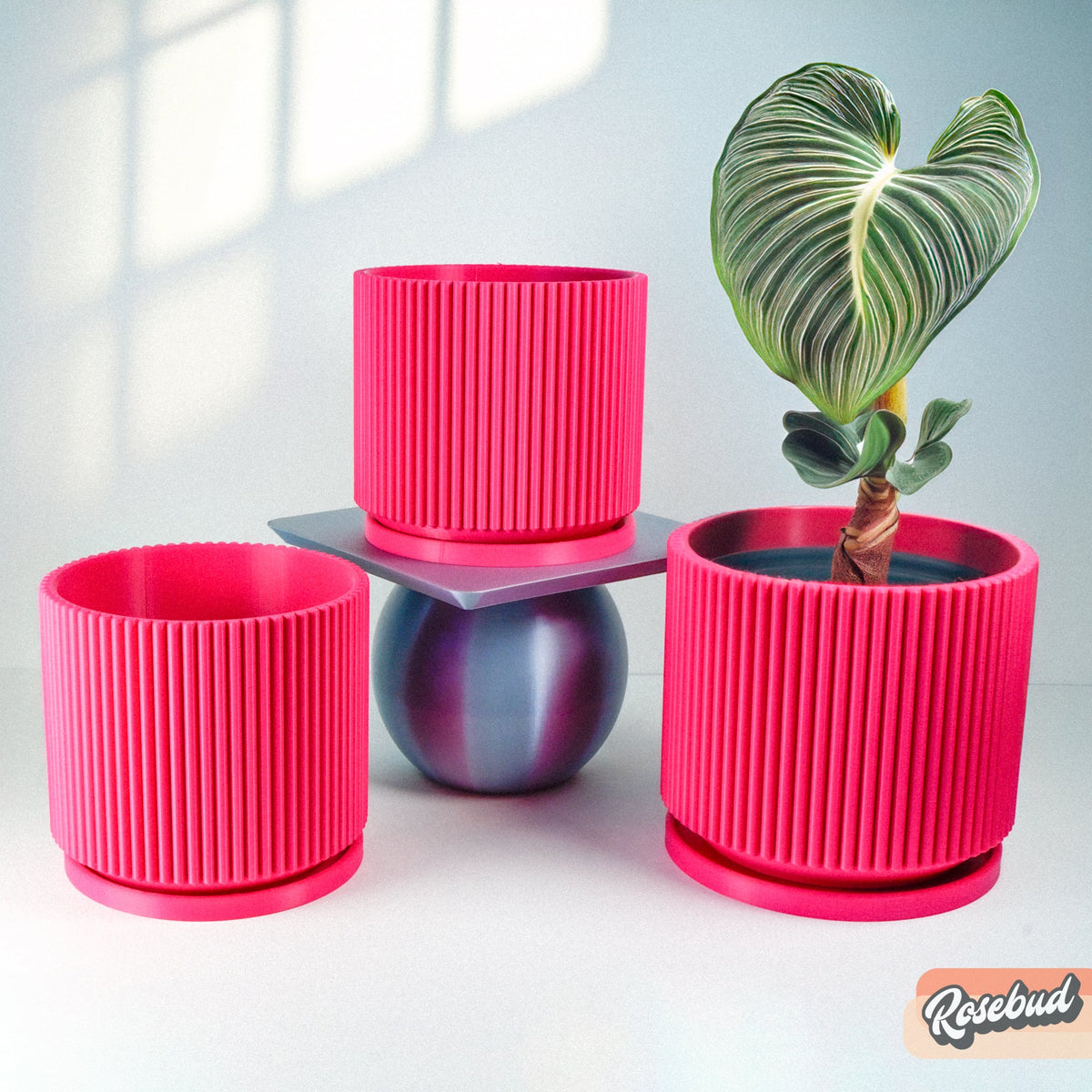 Mid-Century Ribbed Planter, photo 14 of 18
