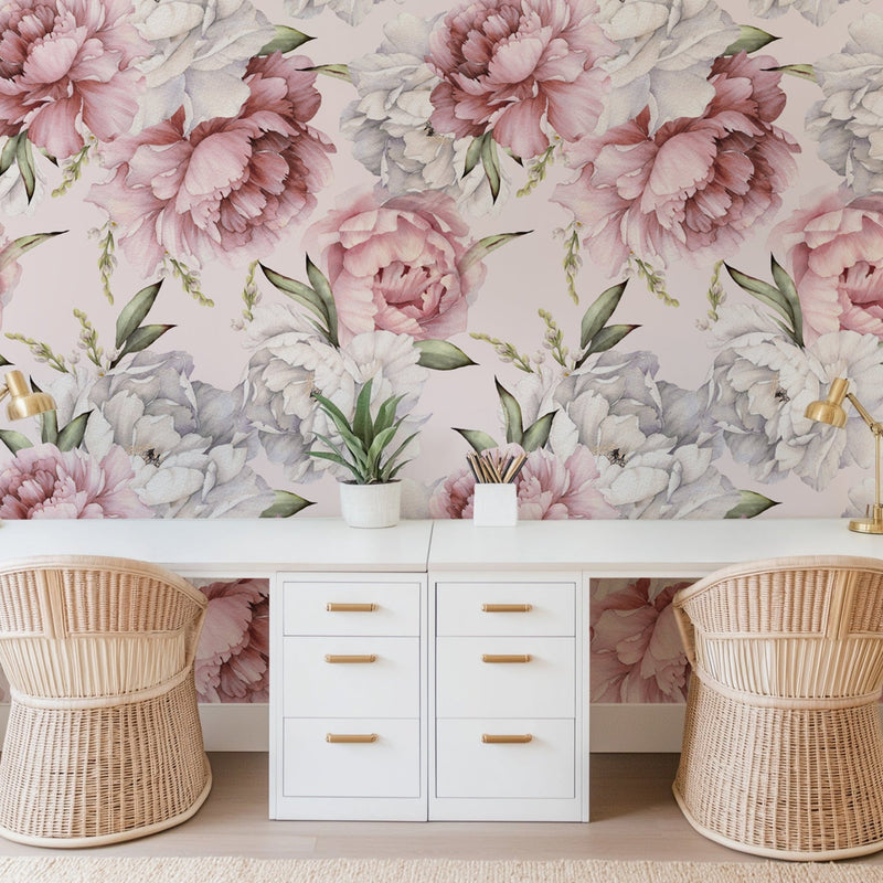 Light Pink Peony Wallpaper